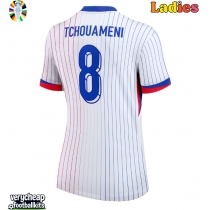 France Aurelien Tchouameni #8 Replica Away Shirt Ladies Euro 2024 Short Sleeve